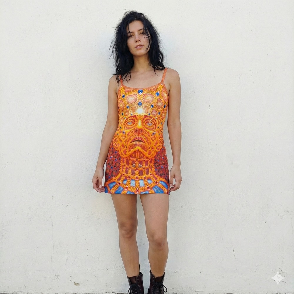 Alex Grey Dress Womens‎ XS Vision Lab CoSM Collection Psychedelic Tool Art Rave